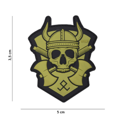 Patch 3D PVC Viking with hatchet green