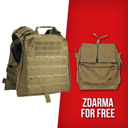 Tactical vest CONQUER CVS - Tan + FREE Back panel