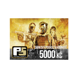 Dárkový poukaz Paintballshop - 5000 Kč