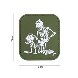 Patch 3D PVC Skeletons - Olive