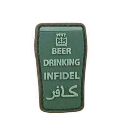 Patch Beer Drinking Infidel, olive