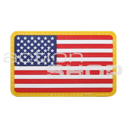 MFH Velcro Patch, Flag USA, 3D, color, silicone, 8x5cm