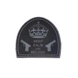 Keep Calm And Reload Patch, Black, 3D