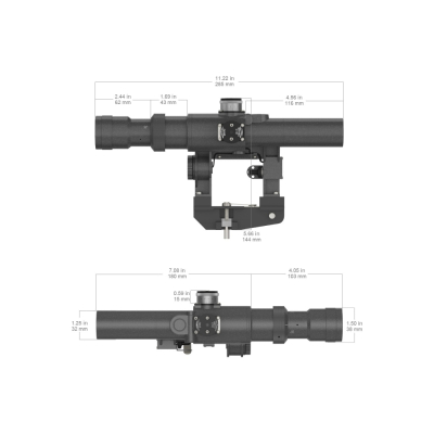                             Puškohled typu SVD 3-9x24, FFP - Černý                        