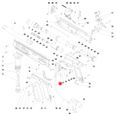 SW-1 Part# 28 Trigger Plate Left                    