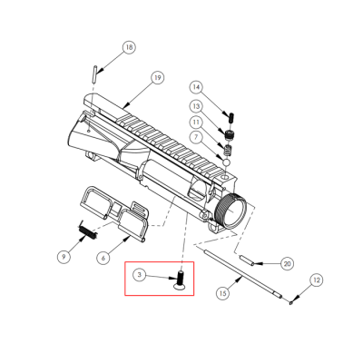 H-F 1032 9/16 Tiberius T15 Sleeve Mounting Screw                    