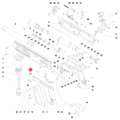 SW-1 Part# 04 Long Receiver Screw                    