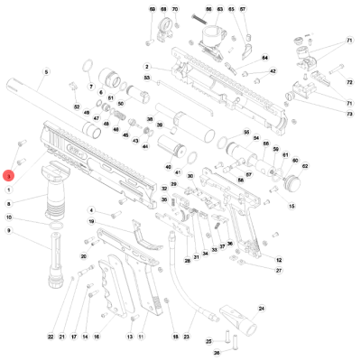 SW-1 Part# 03 Short Receiver Screw                    