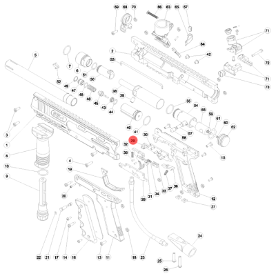 SW-1 Part# 29 Trigger Plate Right                    