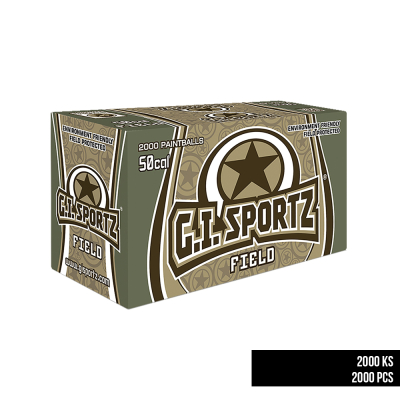 G.I. Sportz Paintballs 50cal, Field - 2000pcs                    