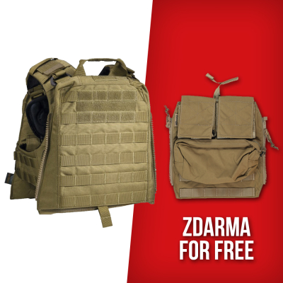 Tactical vest CONQUER CVS - Tan + FREE Back panel                    