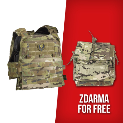 Taktická vesta CONQUER CVS - Multicam + Back panel ZDARMA                    