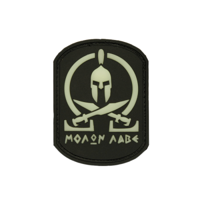 Patch Molon Labe Spartan, Glows in dark                    