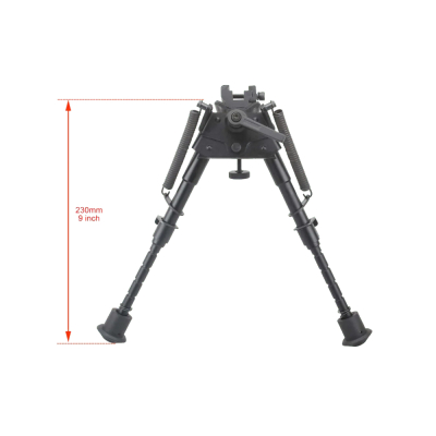                             Swivel Harris Style Tactical Bipod 6&quot; - Black                        