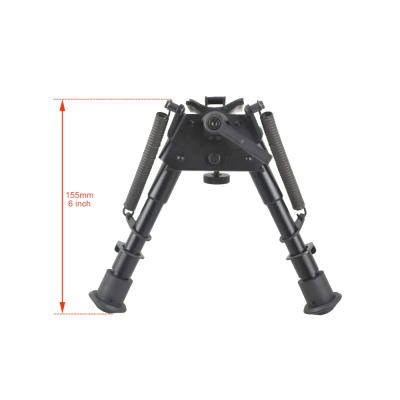                             Swivel Harris Style Tactical Bipod 6&quot; - Black                        