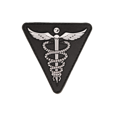 Patch PVC 3D Medical 7x7cm, black                    