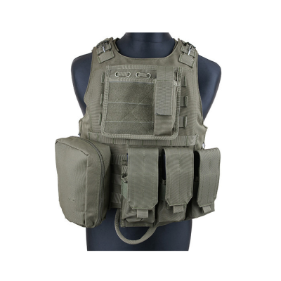 Tactical armour vest type FSBE, OD / with pouches                    