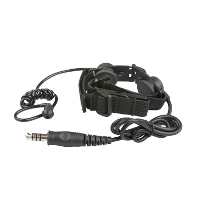 Throat microphone, black earpiece                    