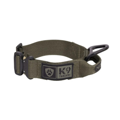 K9 Collar Cobra Bravo with handle, 45 mm, size L - Olive                    