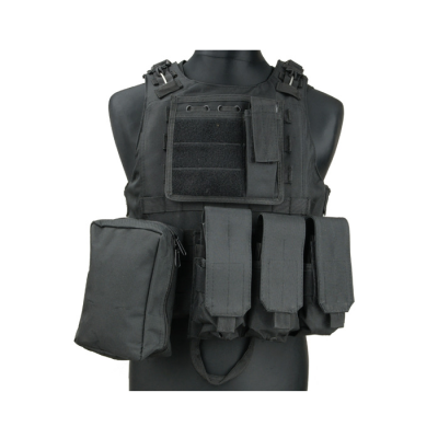 Tactical armour vest type FSBE, black / with pouches                    