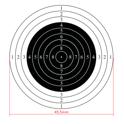 10m international air rifle shooting target, 50pcs                    