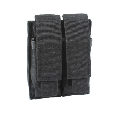 MOLLE Adjustable 2x Pistol Magazine Pouch Black                    