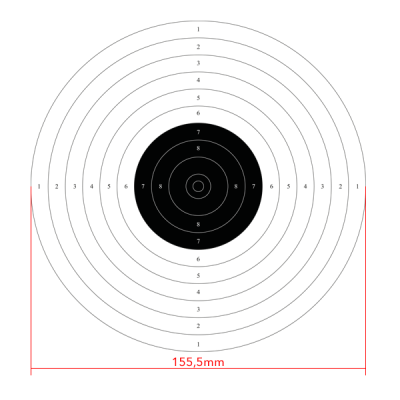 10m international air pistol shooting target, 50pcs                    